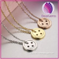 14mm coin gold plated stainless steel pendant with chain